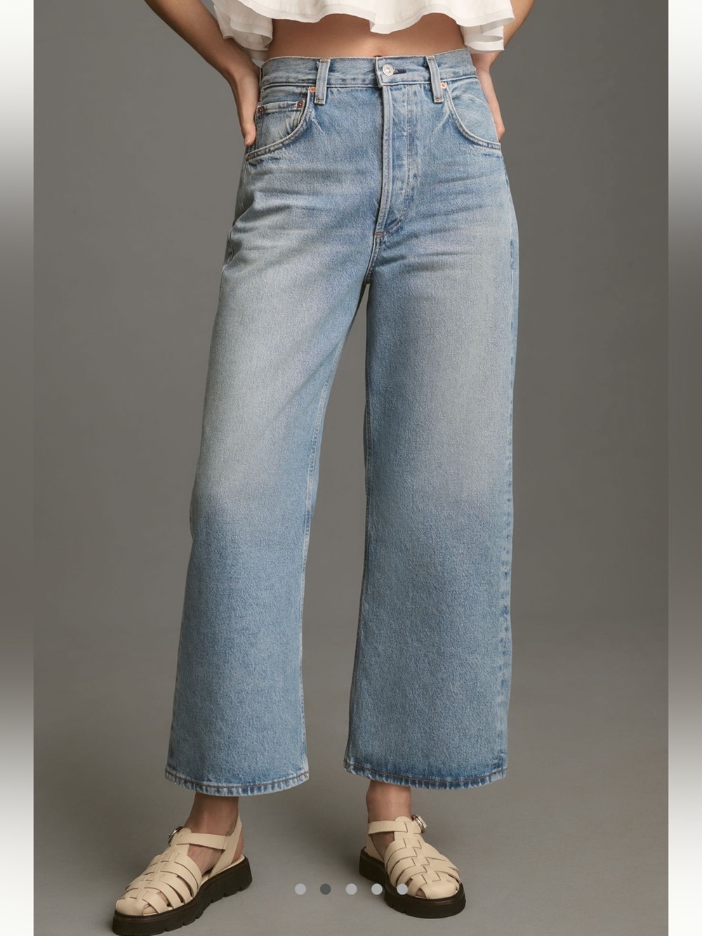 Citizens Of Humanity Gaucho Vintage High Rise Crop Wide Leg Jeans - Picture 2 of 8